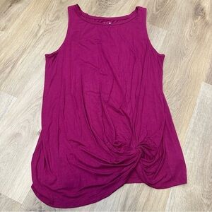 Maurices Pink Tie Front Relaxed Tank Top